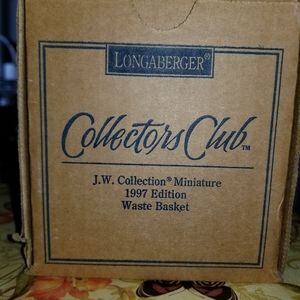 Longaberger Collectors Club Miniature Waste Basket